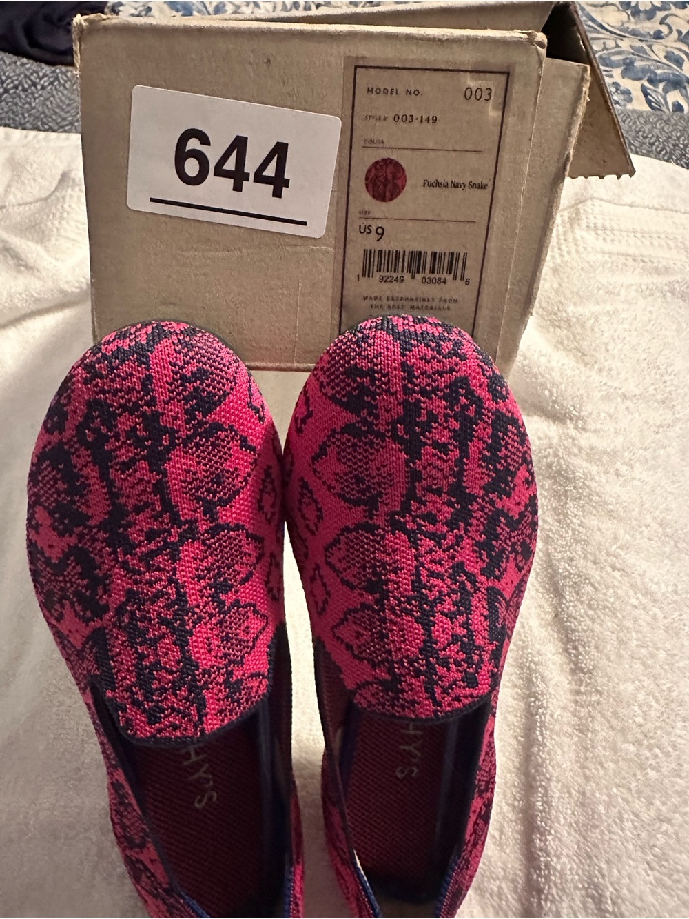 Rothy’s The Loafer Shoes- NIB- Fuchsia Navy
Snake Print- 9 - Picture 2 of 7